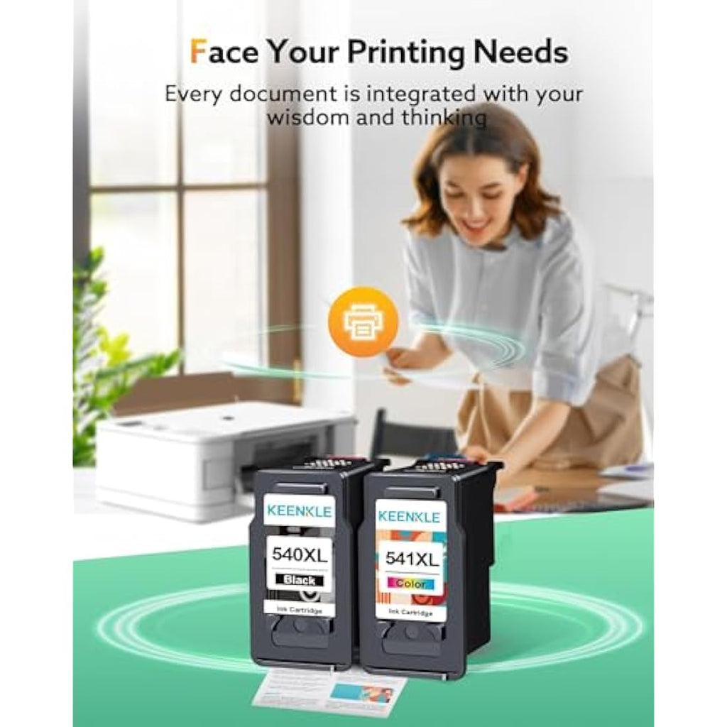 KEENKLE Remanufactured PG-540XL CL-541XL Ink for Canon Pixma – 2 Pack