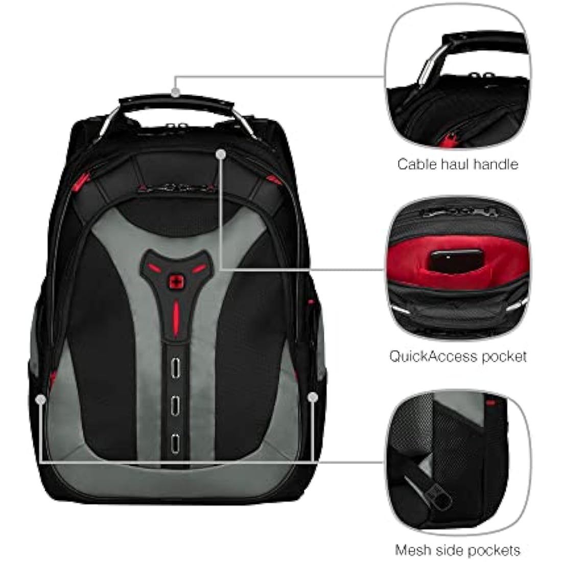 Wenger Pegasus 17-Inch Laptop Backpack | 25L Grey Business Bag