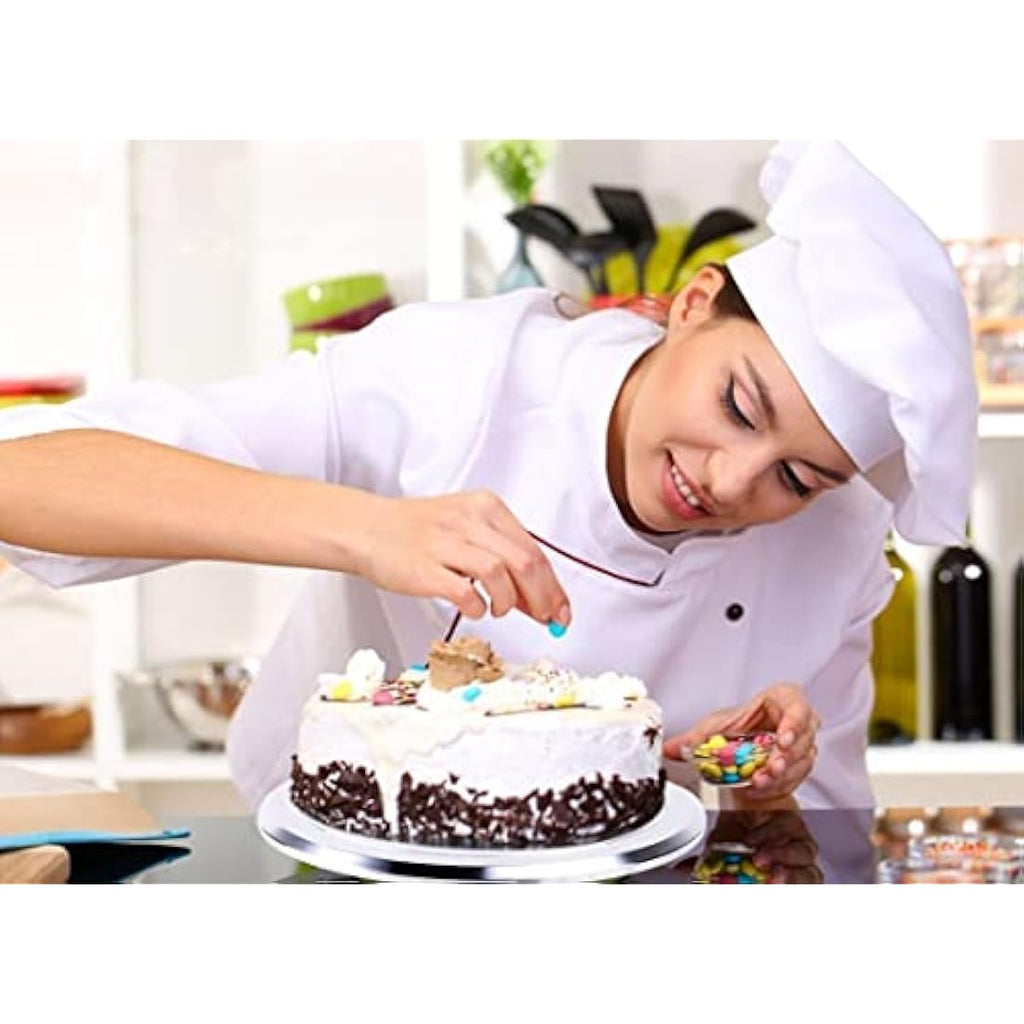 Jolof Store 12 Inch Aluminium Alloy Rotating Cake Turntable Stand