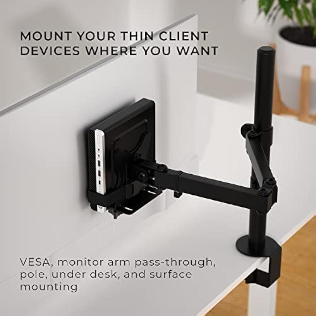 HumanCentric Mini PC VESA Mount Bracket – Thin Client Under Desk Holder