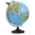 Nova Rico Relief Globe - 30 cm Illuminated Desk Globe with Magnifier