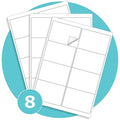 Triplast A4 Printer Labels - 8 Per Sheet - 400 White Easy Peel Stickers