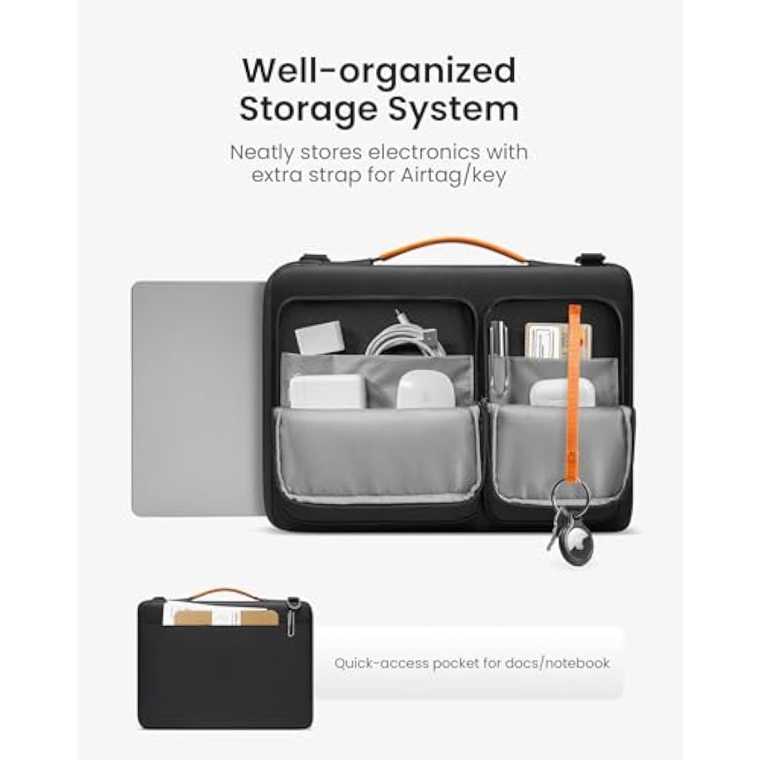 tomtoc 16-inch Rugged Laptop Bag | Waterproof Protective Shoulder Case