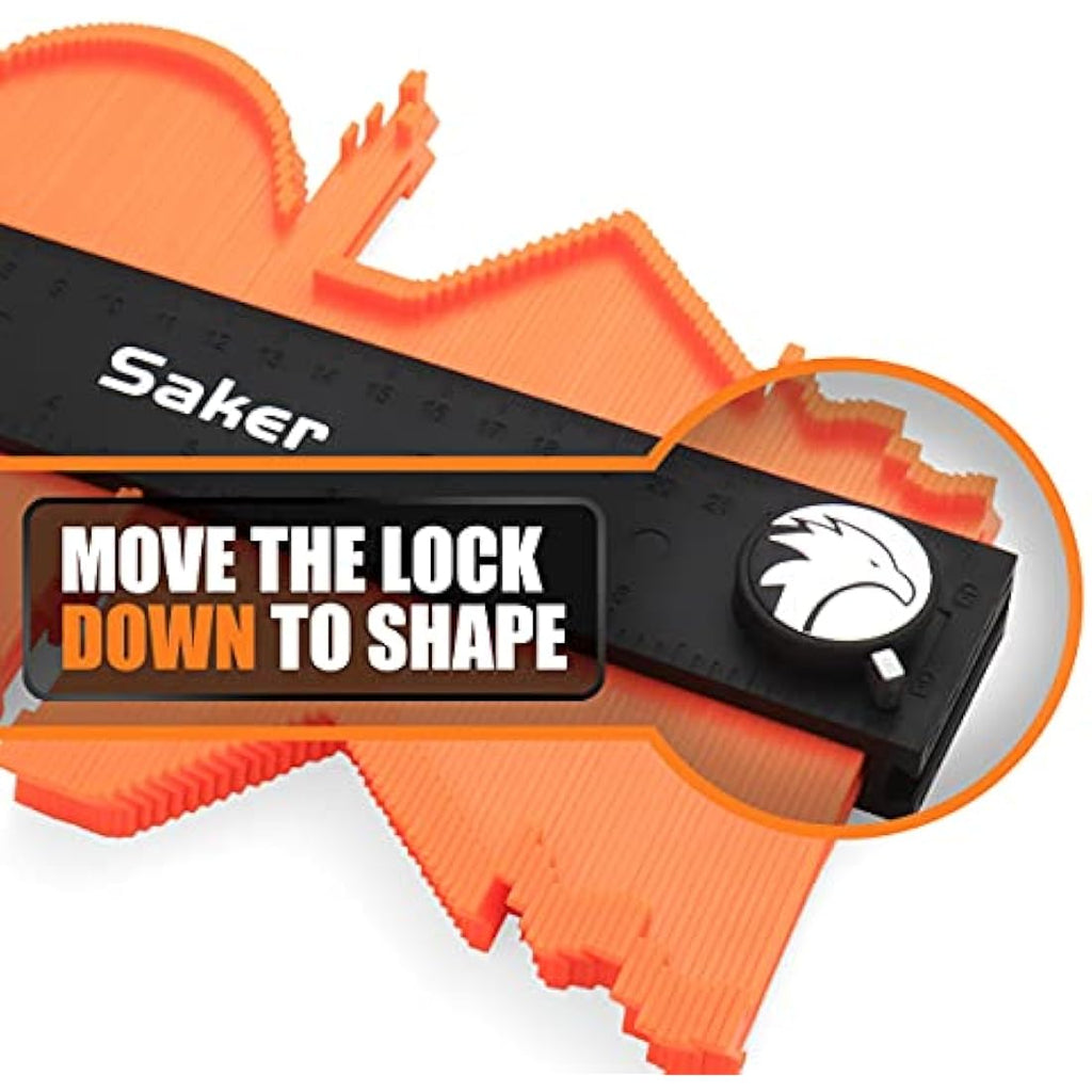 Saker 10-Inch Connectable Contour Gauge with Lock | Woodworking Tool