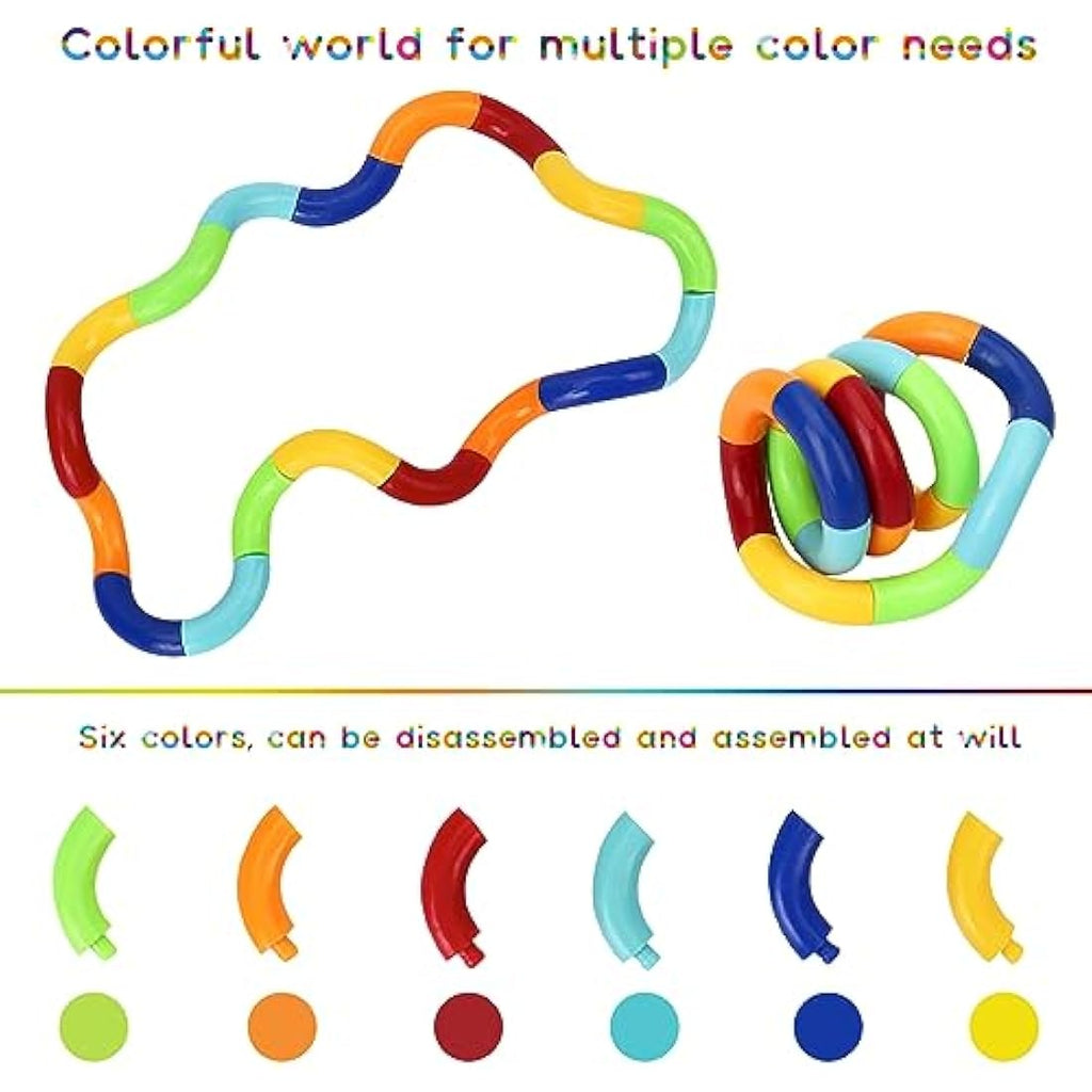 Jolof Store Tangle Fidget Toy – 5 Pcs Sensory Stress Relief Twist (Green)