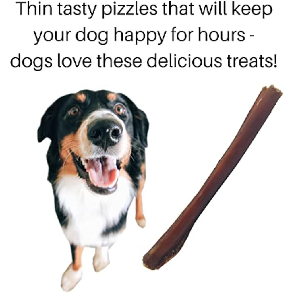 Britten & James 20 Thin Bully Sticks – Natural Beef Pizzle Dog Chews (12cm)