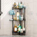 HapiRm 3-Tier Corner Shower Caddy | Stainless Steel Freestanding Storage