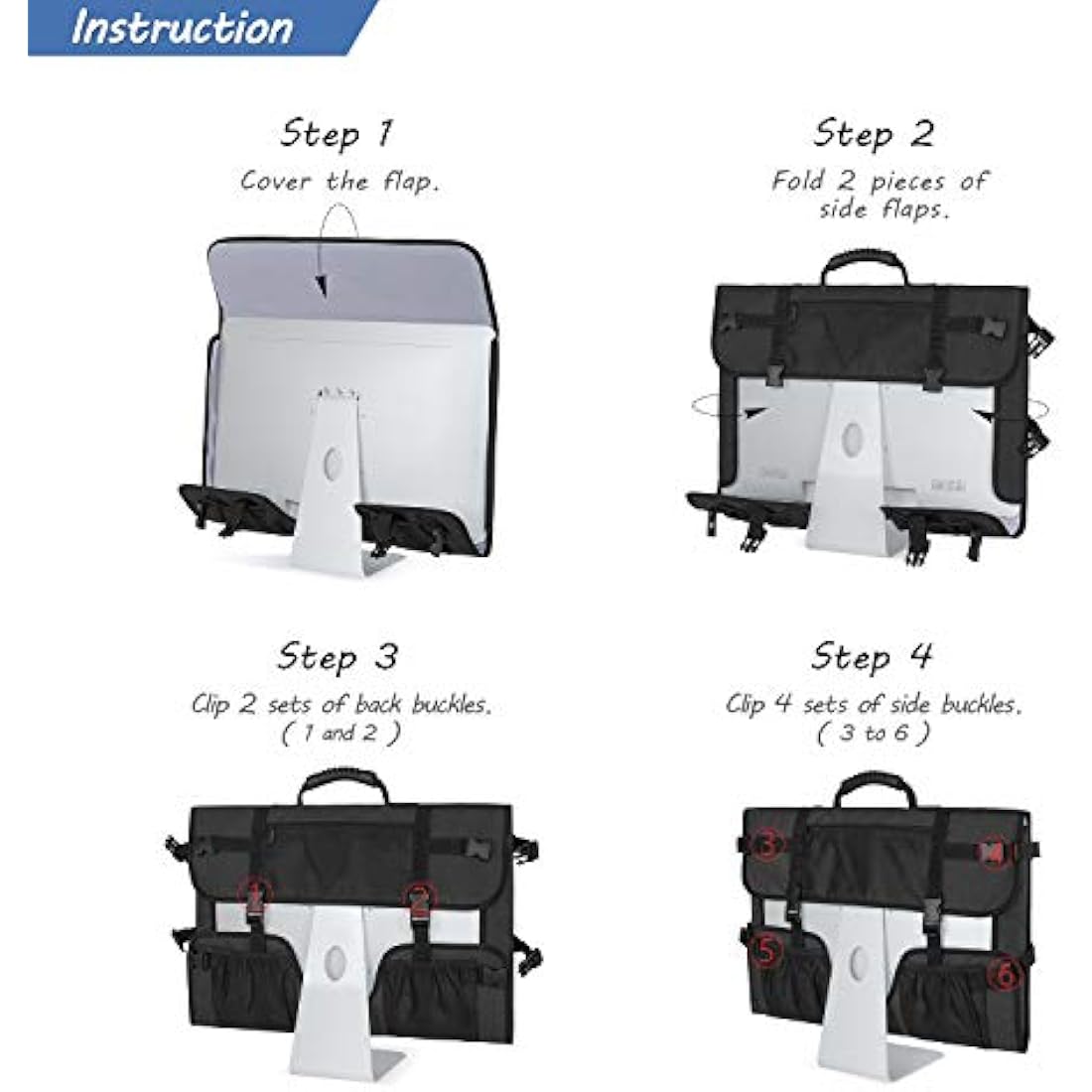 CURMIO Travel Carrying Bag for 27" iMac – Water-Resistant Storage Case