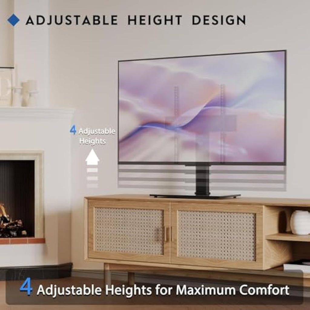 BONTEC Universal TV Stand for 24-60 Inch TVs | Height Adjustable