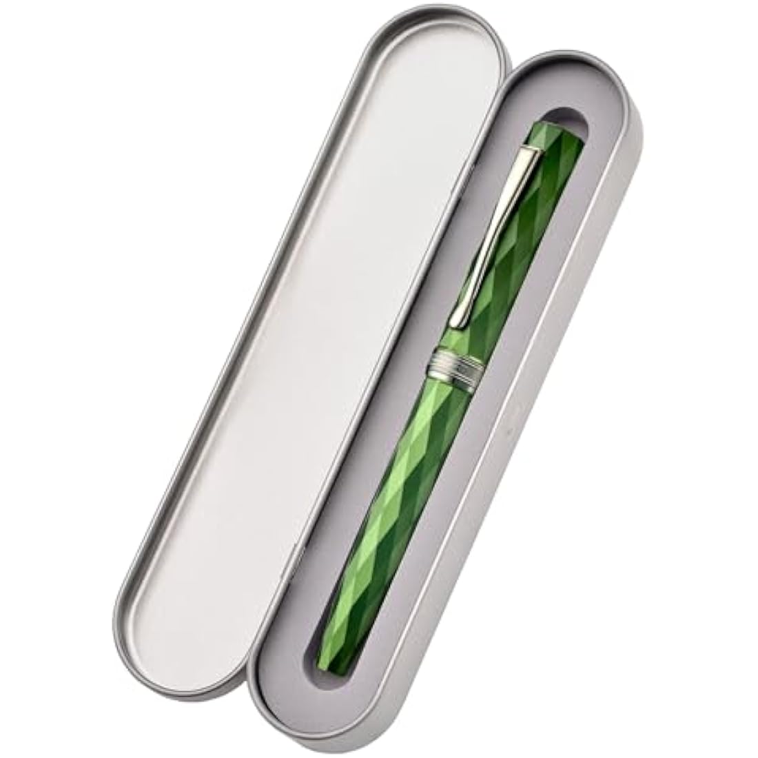 Hongdian N11 Fountain Pen – Grass Green Lozenge Design Fine Soft Nib
