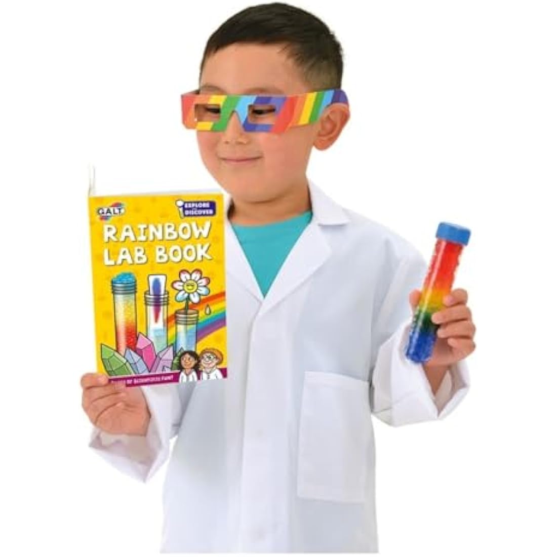 Galt Rainbow Lab Science Kit – 12 STEM Experiments for Kids Ages 5+