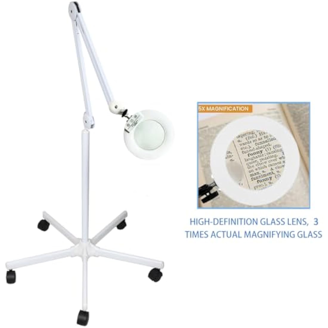 Sanqiao 5X LED Magnifying Floor Lamp - Adjustable Beauty & Tattoo Light