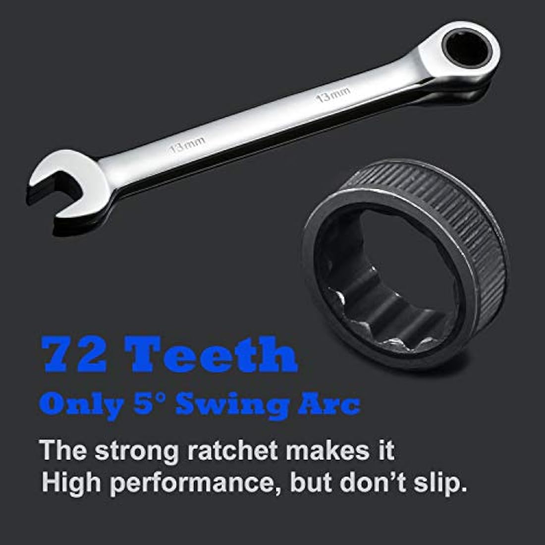 Qnkaa 12-Piece Metric Ratchet Spanner Set | 8-19mm Chrome Vanadium