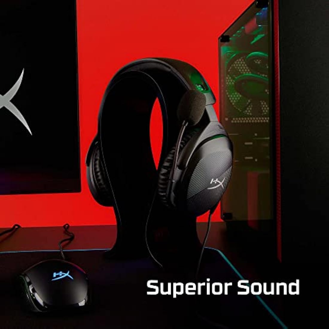 HyperX Cloud Stinger 2 Gaming Headset – 50mm Drivers, Spatial Audio