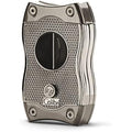 Colibri SV-Cut 2-in-1 Cigar Cutter | V-Cut & Straight Cut | Gunmetal