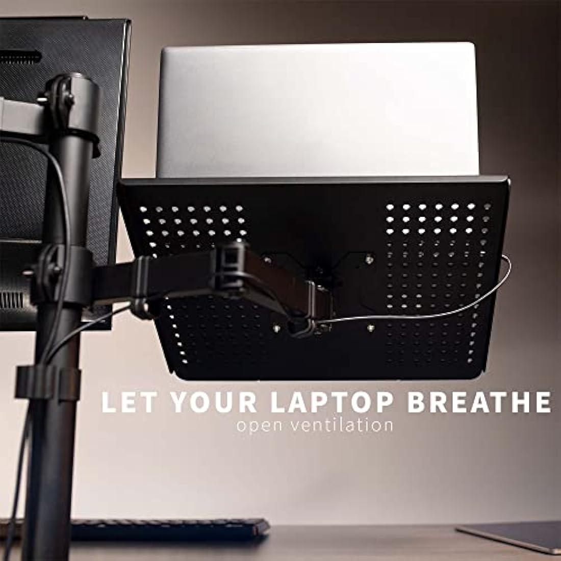 VIVO Single Monitor and Laptop Desk Mount – Adjustable Stand for 13-32"