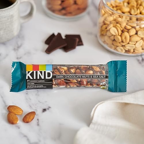 KIND Dark Chocolate Nuts & Sea Salt Gluten Free Snack Bars - 24 x 40g