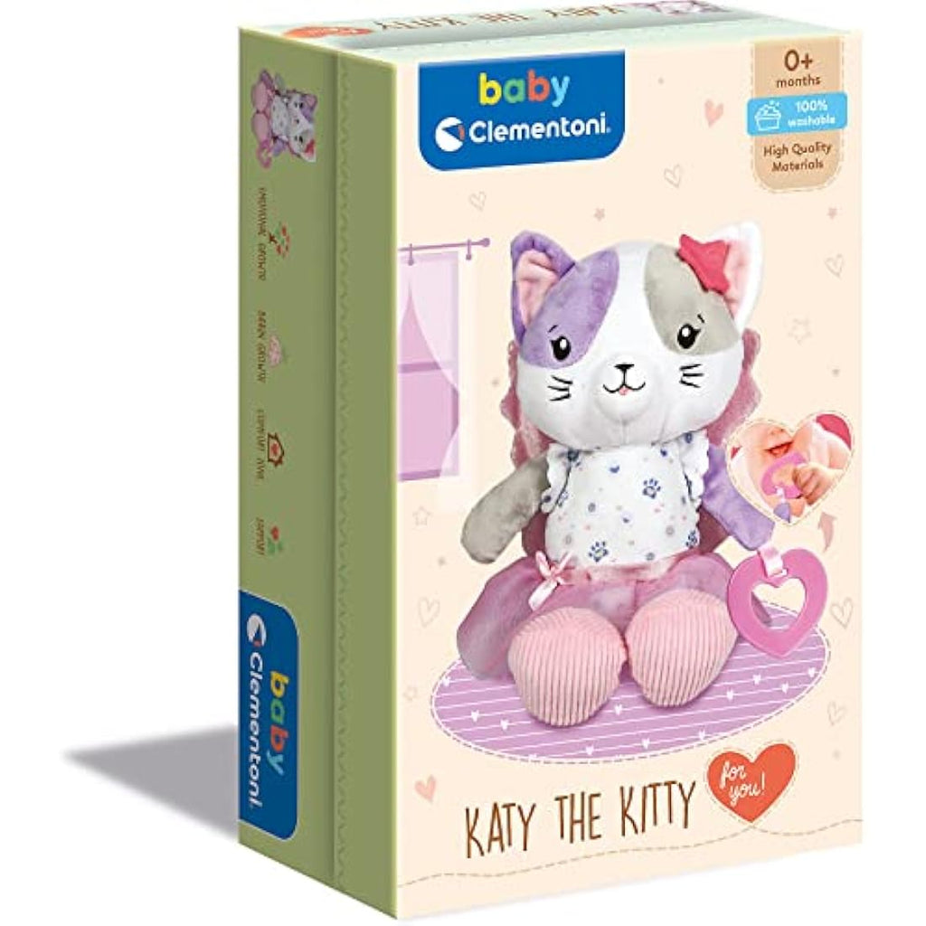 Clementoni Baby Katy the Kitty Plush Toy – Sensory Teething Kitten