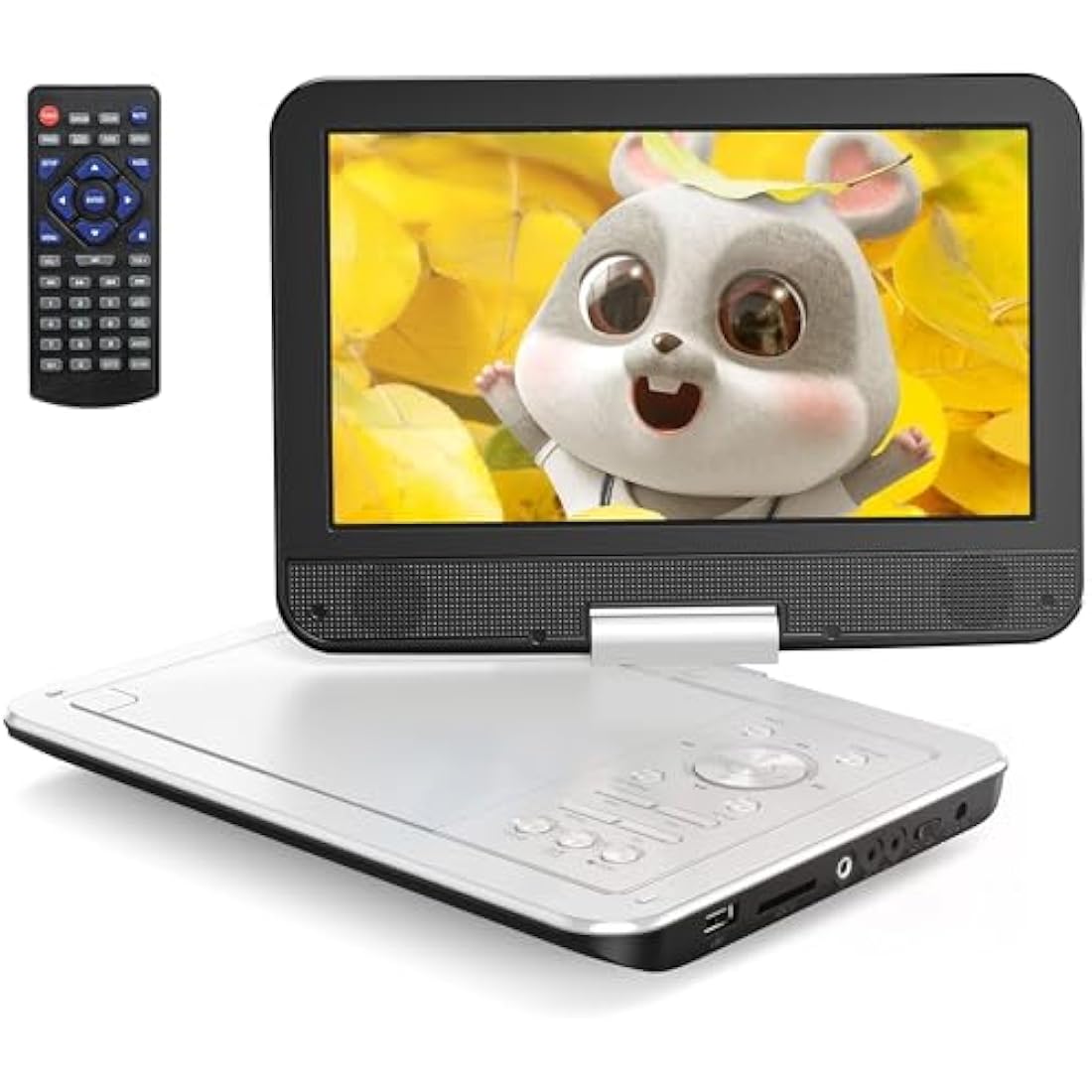 YOTON 12.5" Portable DVD Player - 10.5" Swivel Screen, Region Free, White