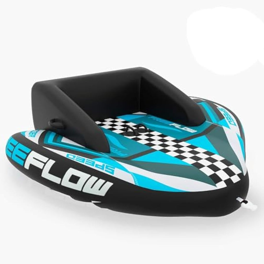 SereneLife 2-Person Inflatable Towable Booster Tube for Boating | PVC