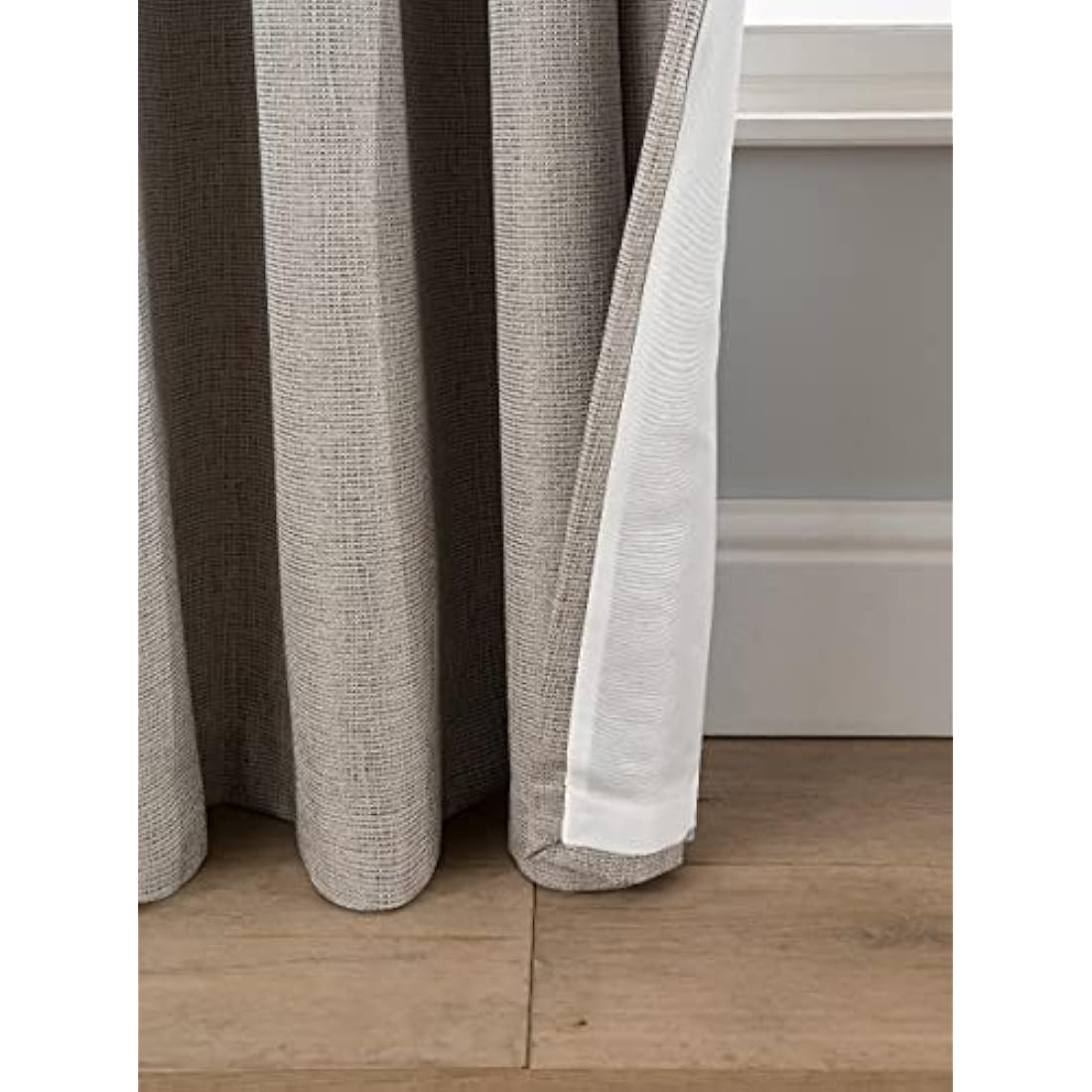 Sleepdown Blackout Pencil Pleat Curtains – Thermal Rib Weave Natural