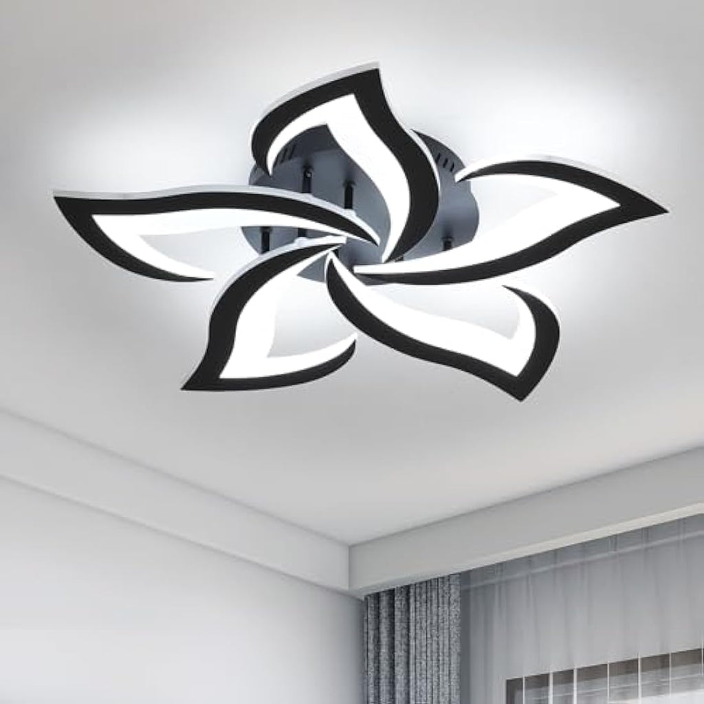 Riserva Modern Petal LED Ceiling Light | 60W Cool White Acrylic Lamp