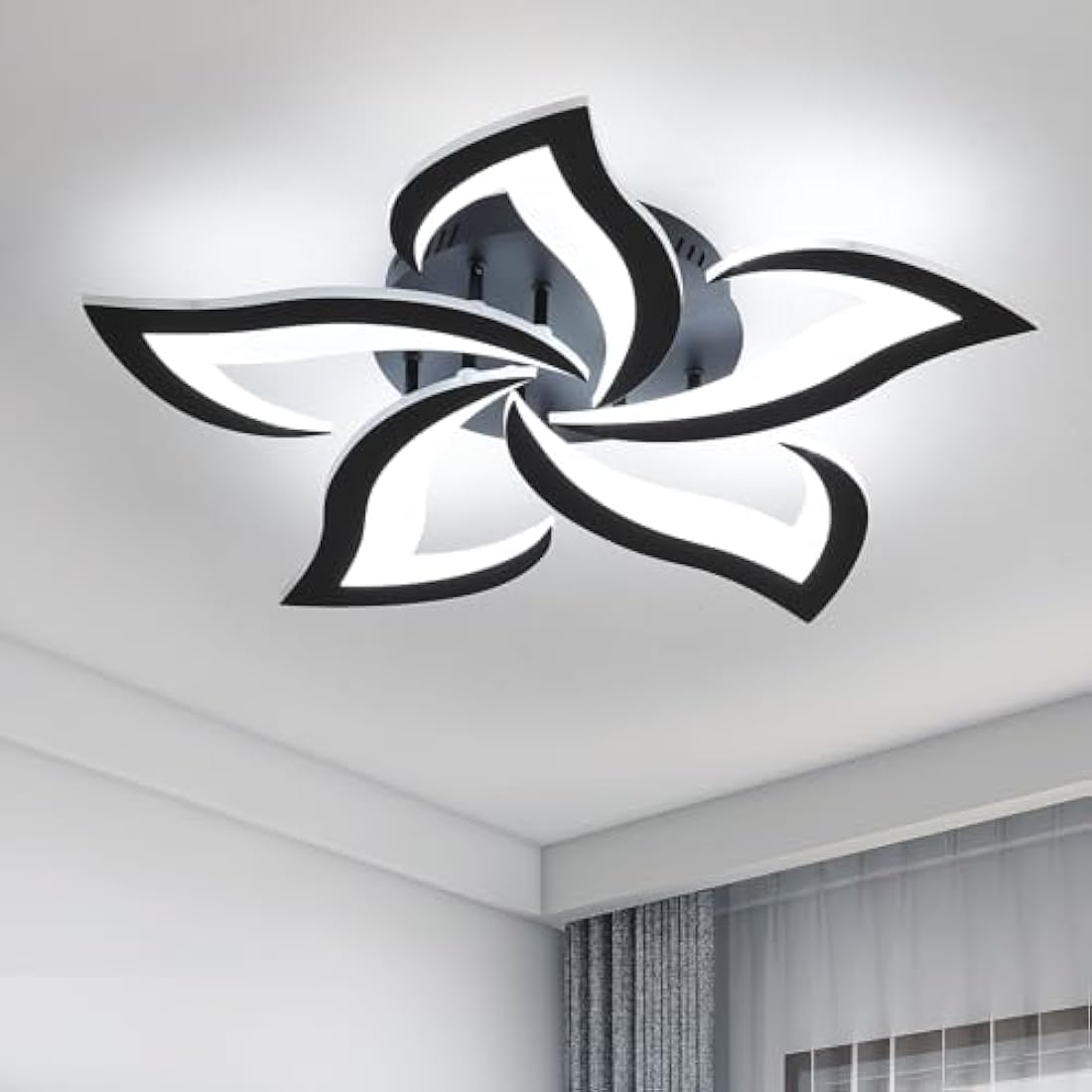 Riserva Modern Petal LED Ceiling Light | 60W Cool White Acrylic Lamp