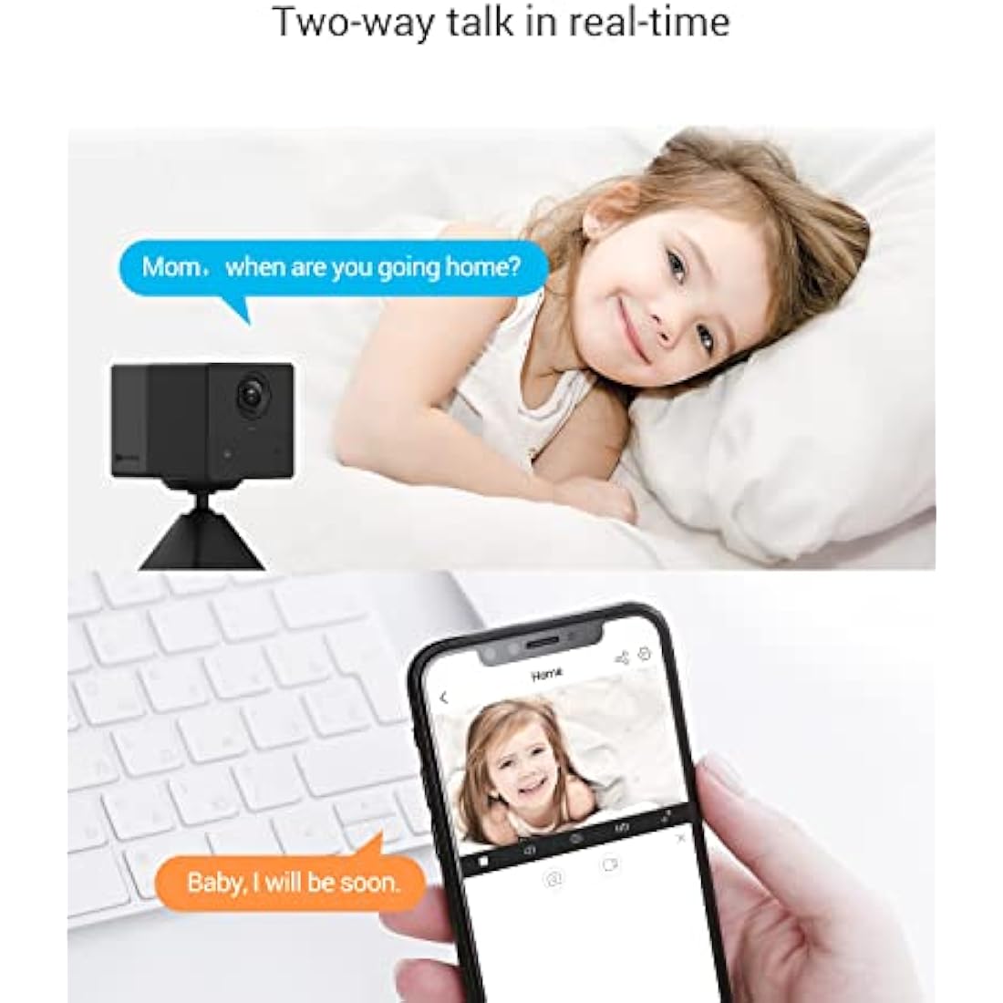 EZVIZ BC2 Battery Indoor Security Camera – 1080p WiFi & Night Vision