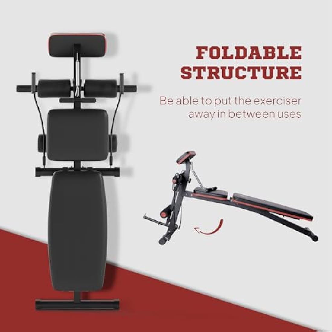 HOMCOM Foldable Weight Bench | 7-Level Incline Strength Training Bench