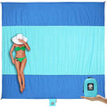 Wekapo Sand Free Beach Blanket | 10'x9' Oversized Ripstop Nylon Mat