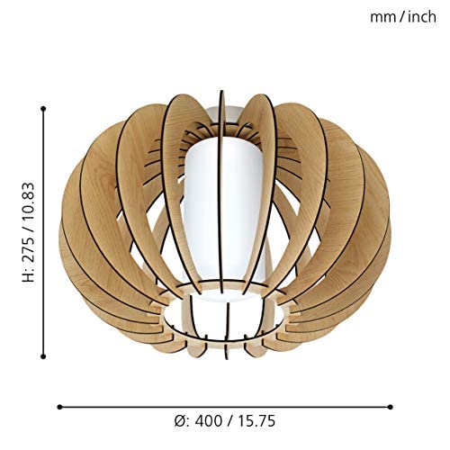 Eglo Stellato 1 Satin Nickel Wall & Ceiling Lamp - Modern E27 Light
