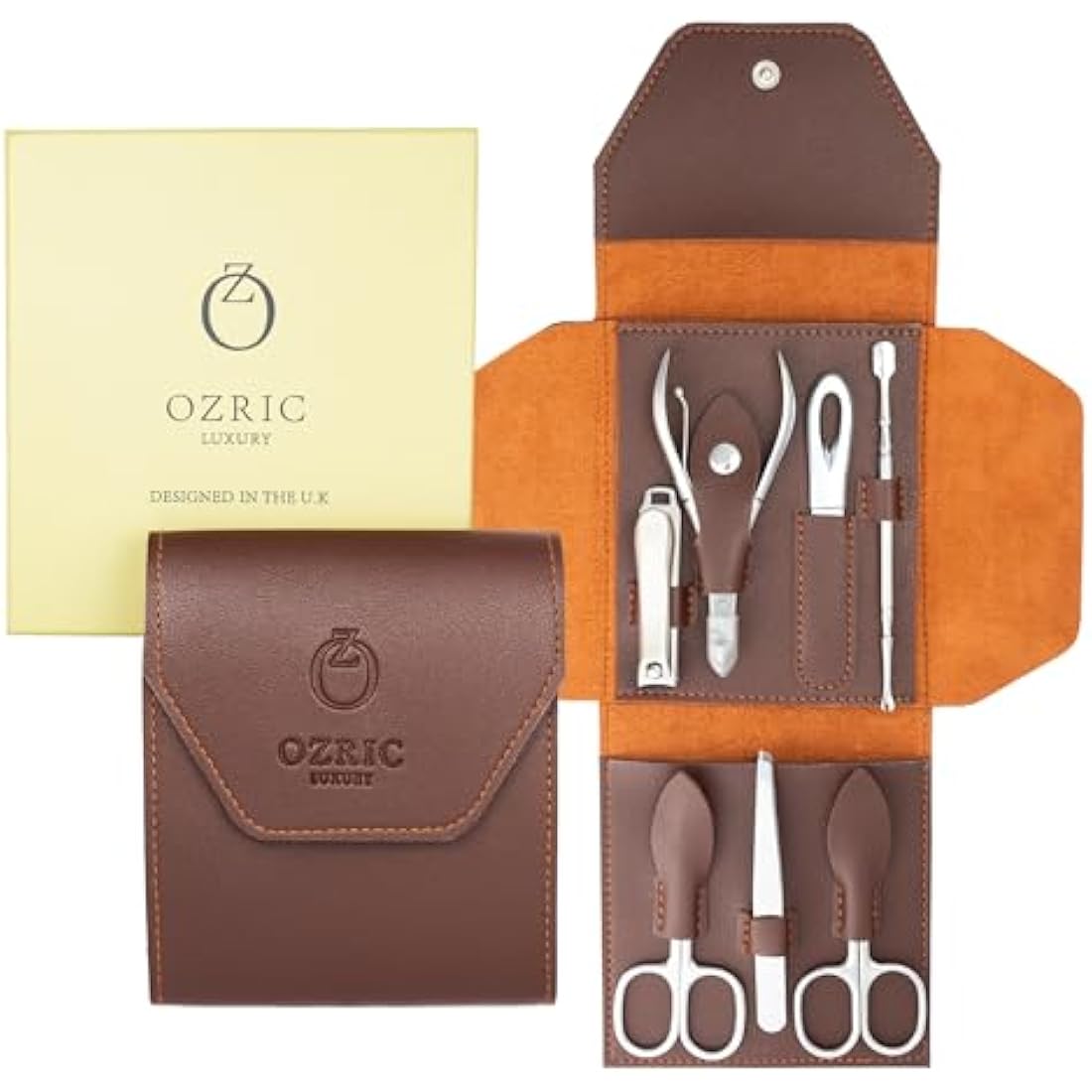 Ozric Luxury Manicure Set - Stainless Steel Nail Kit with Travel Pouch