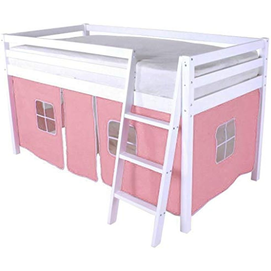 Midsleeper Cabin Bed Tent - 100% Cotton - Baby Pink