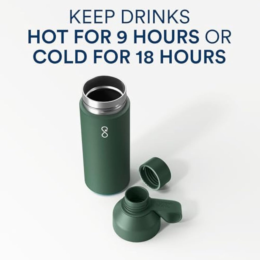 Ocean Bottle 1L Vacuum Insulated Stainless Steel Water Bottle - Forest Green