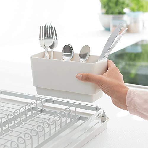 Brabantia Large Dish Drainer with Drying Mat – Light Grey, 49cm