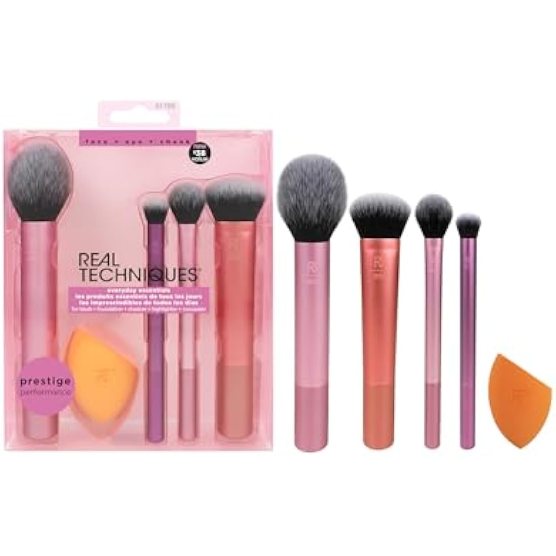 Real Techniques Everyday Essentials 5-Piece Makeup Brush & Sponge Set
