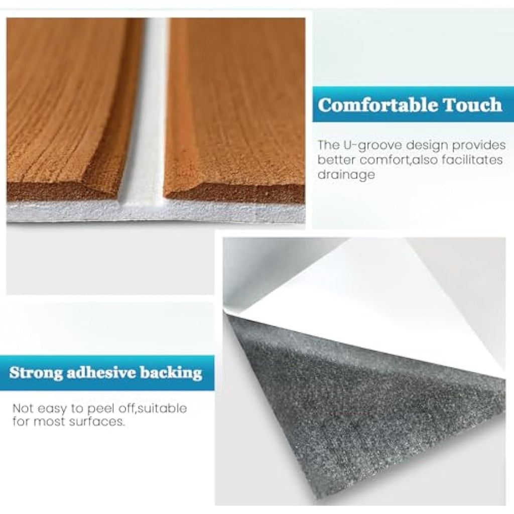 Jolof Store EVA Foam Boat Flooring – Non-Slip Faux Teak Marine Decking