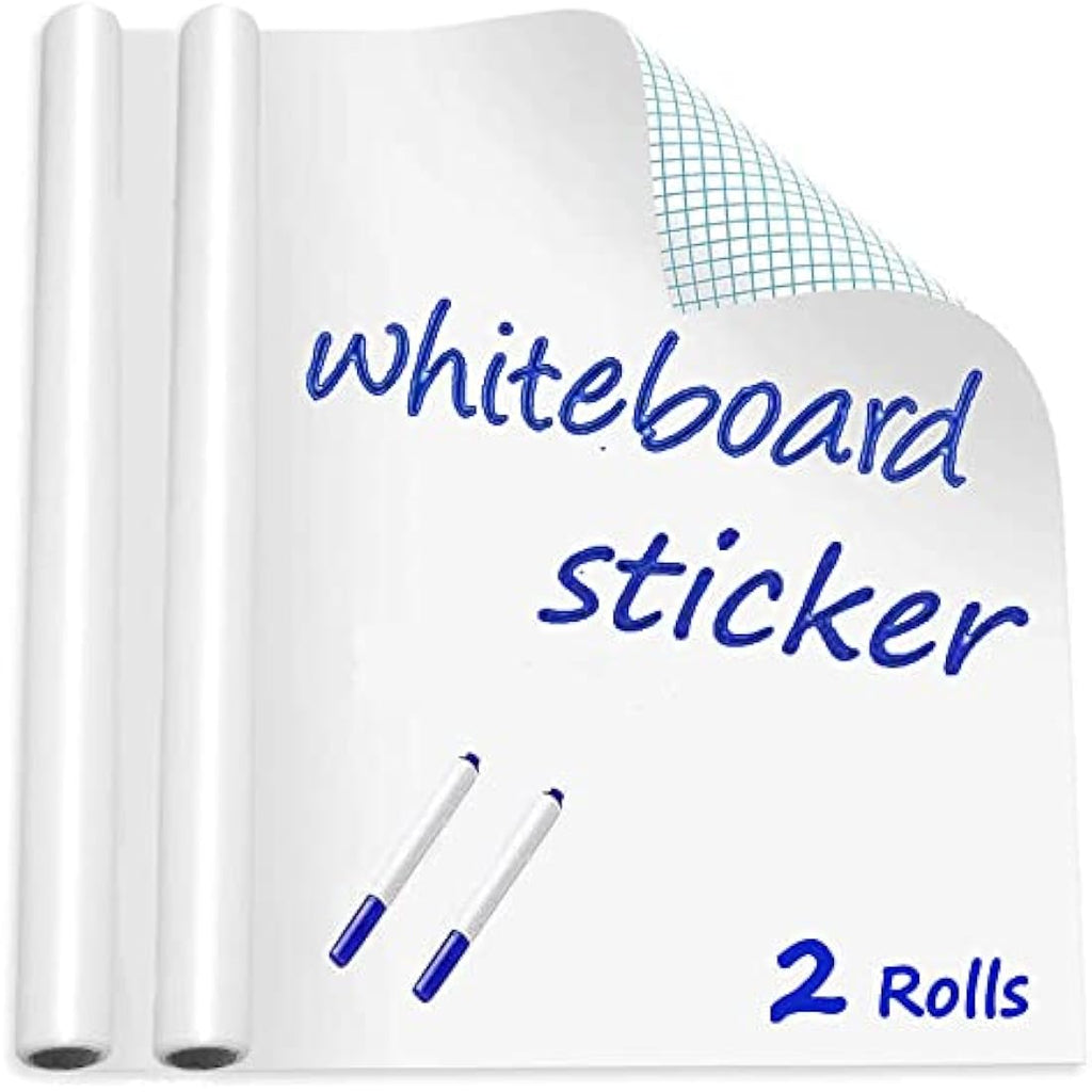 Self-Adhesive Dry Erase Whiteboard Sticker Roll - 2 Pack