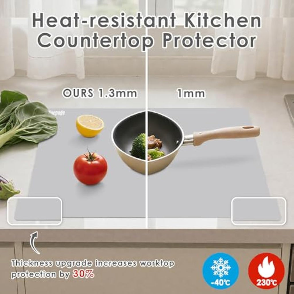 Foepoge Extra Large Silicone Craft Mat – 71x51cm Heat Resistant Grey