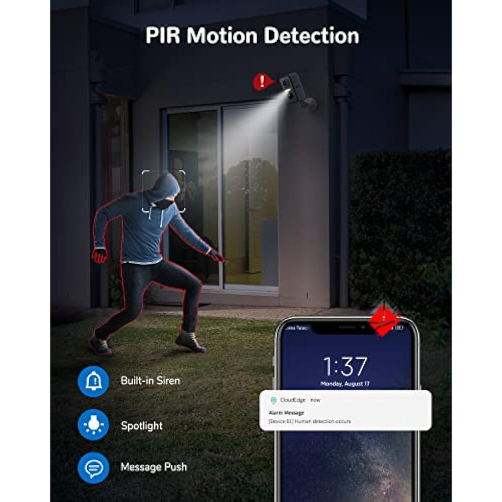 DEATTI 2K Wireless Security Camera – Battery Powered Outdoor CCTV