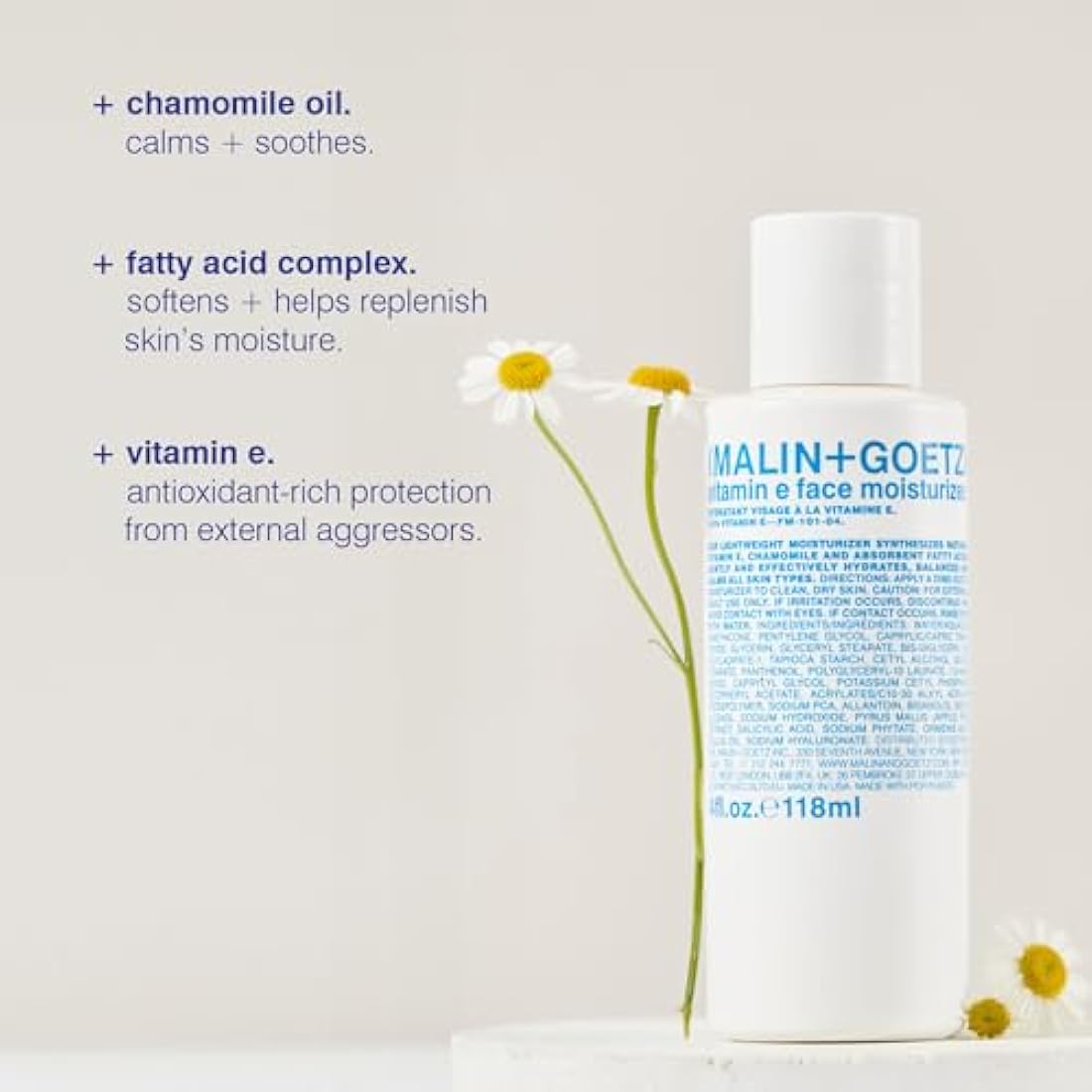 Malin + Goetz Vitamin E Face Moisturizer | Hydrating Skincare – 8.5 oz