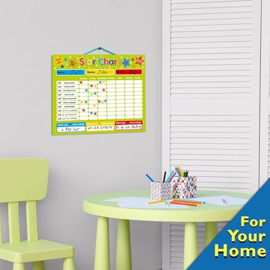 Magnetic Reward Star Chart – 40x30cm Kids Chore & Task Board