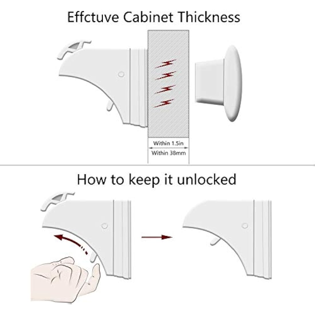 Dokon Magnetic Child Safety Cupboard Locks | 10 Locks + 2 Keys
