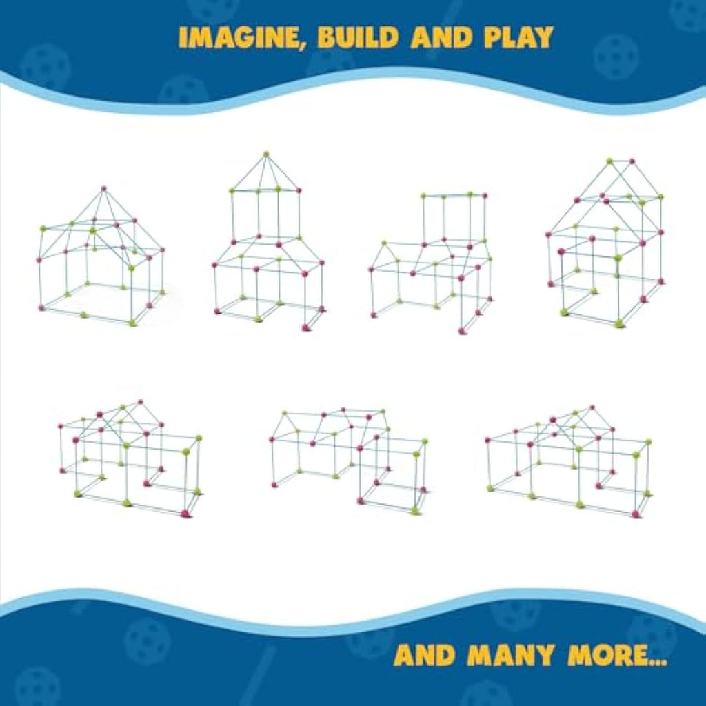 Fort Building Kit for Kids – 70 Piece STEM Construction Toy