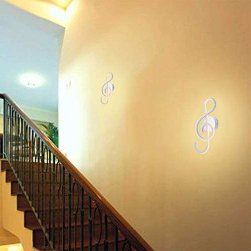 LED Wall Light – 22W Modern Musical Symbol Aluminum Lamp