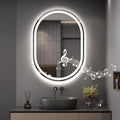 Dripex Bluetooth Oval LED Bathroom Mirror – Anti-Fog Backlit Vanity Light
