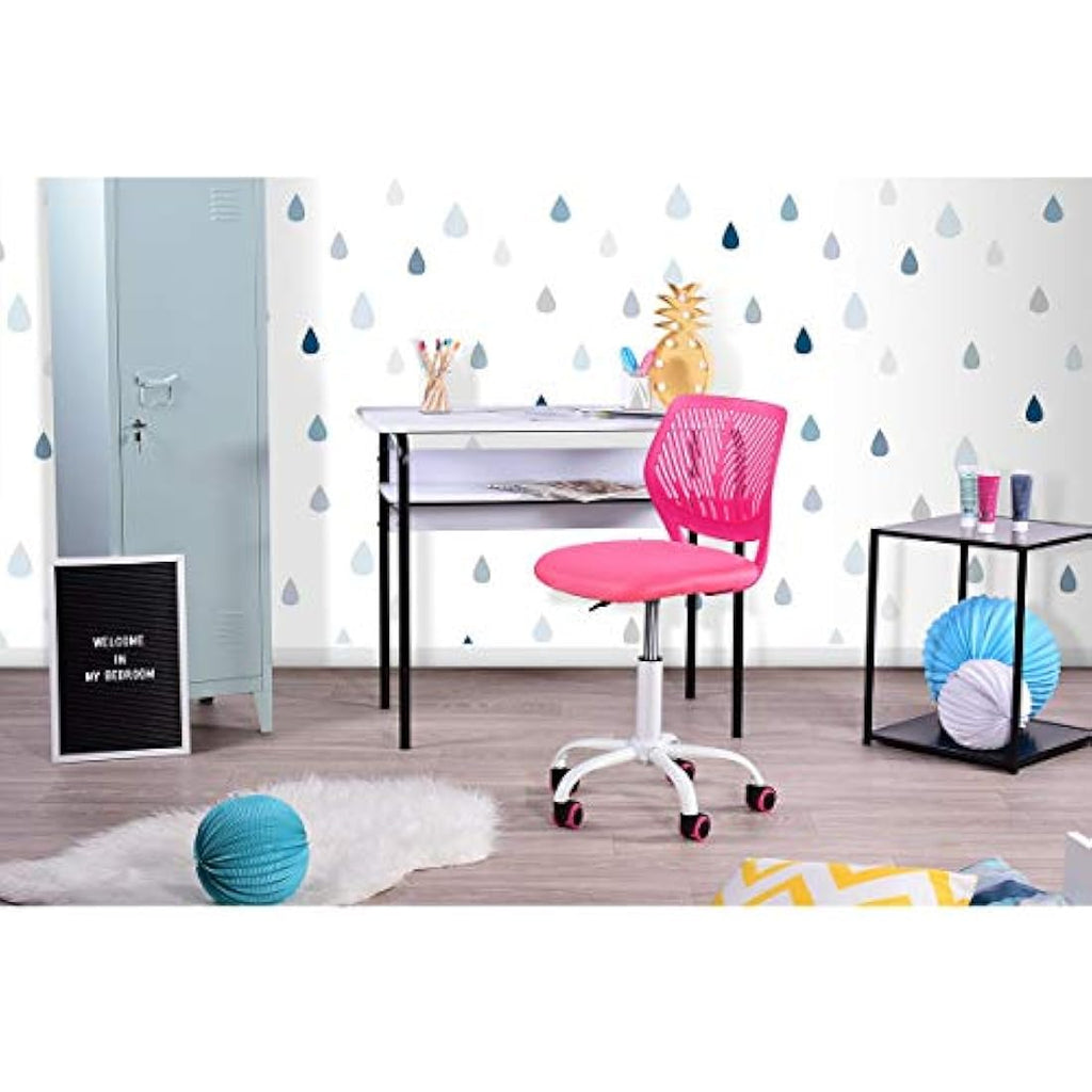 Homy Casa Pink Ergonomic Swivel Desk Chair - Adjustable Task Chair
