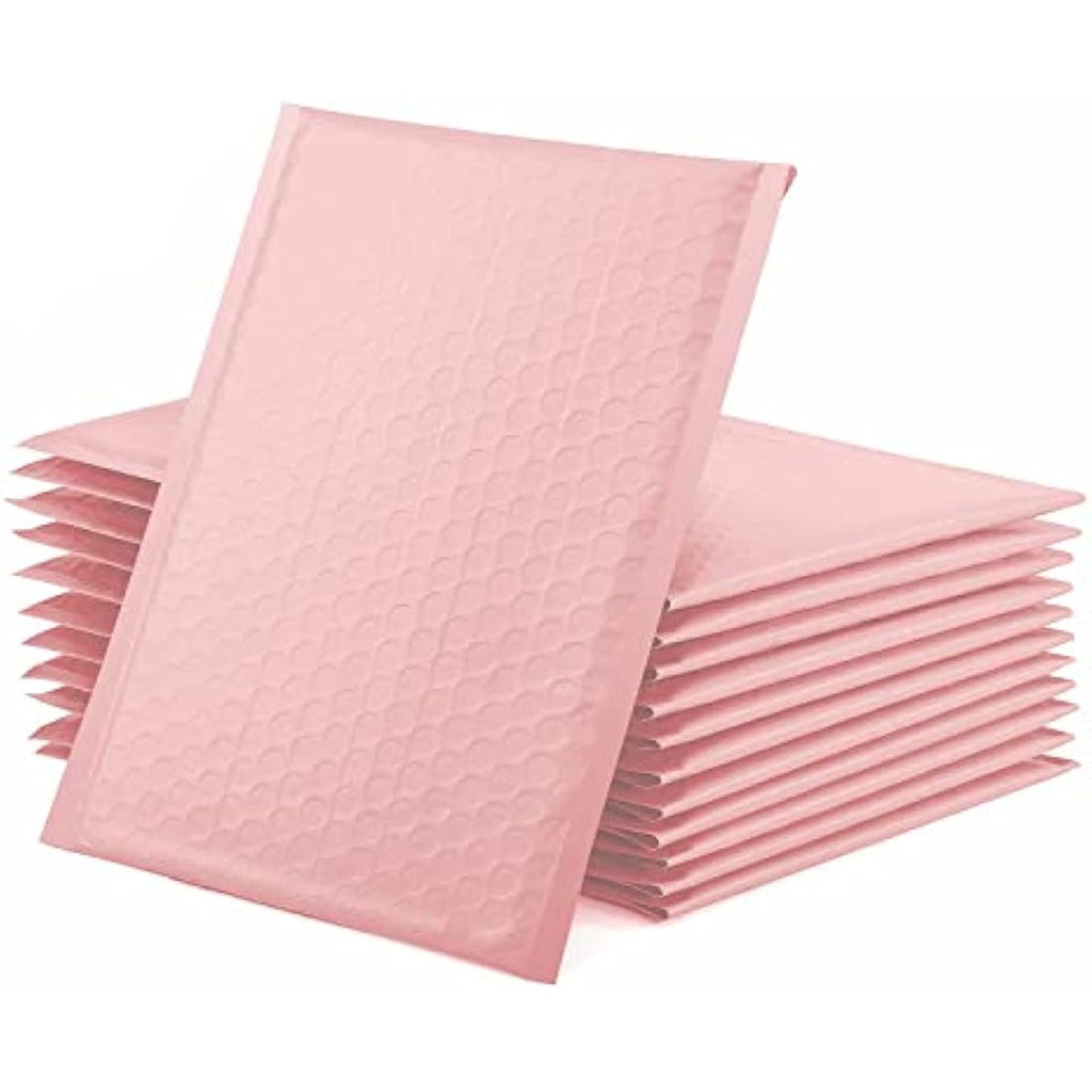Switory 100 Pack Poly Bubble Mailers | 15.3x22.9cm Pale Pink Padded Envelopes