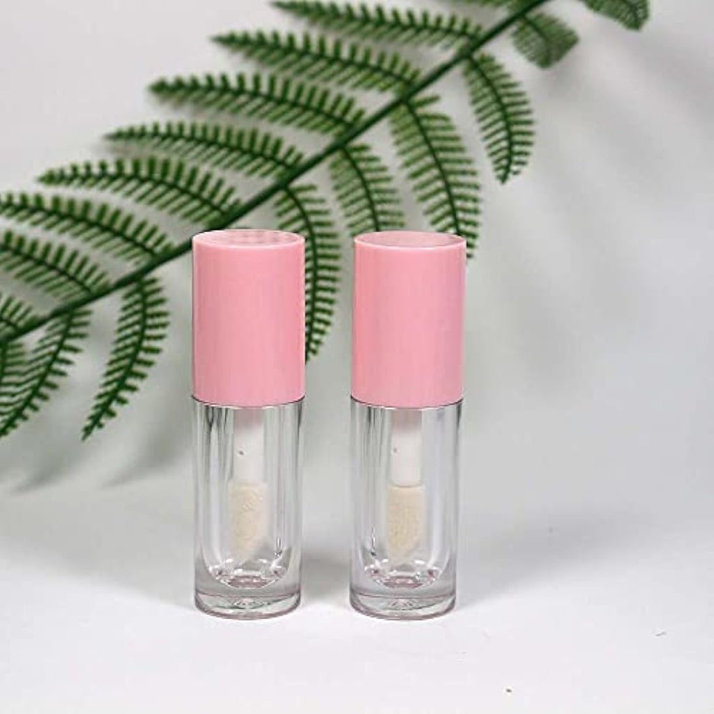COSIDEA 6ml Pink Lip Gloss Tubes with Big Doe Foot Wand - 30 Pack