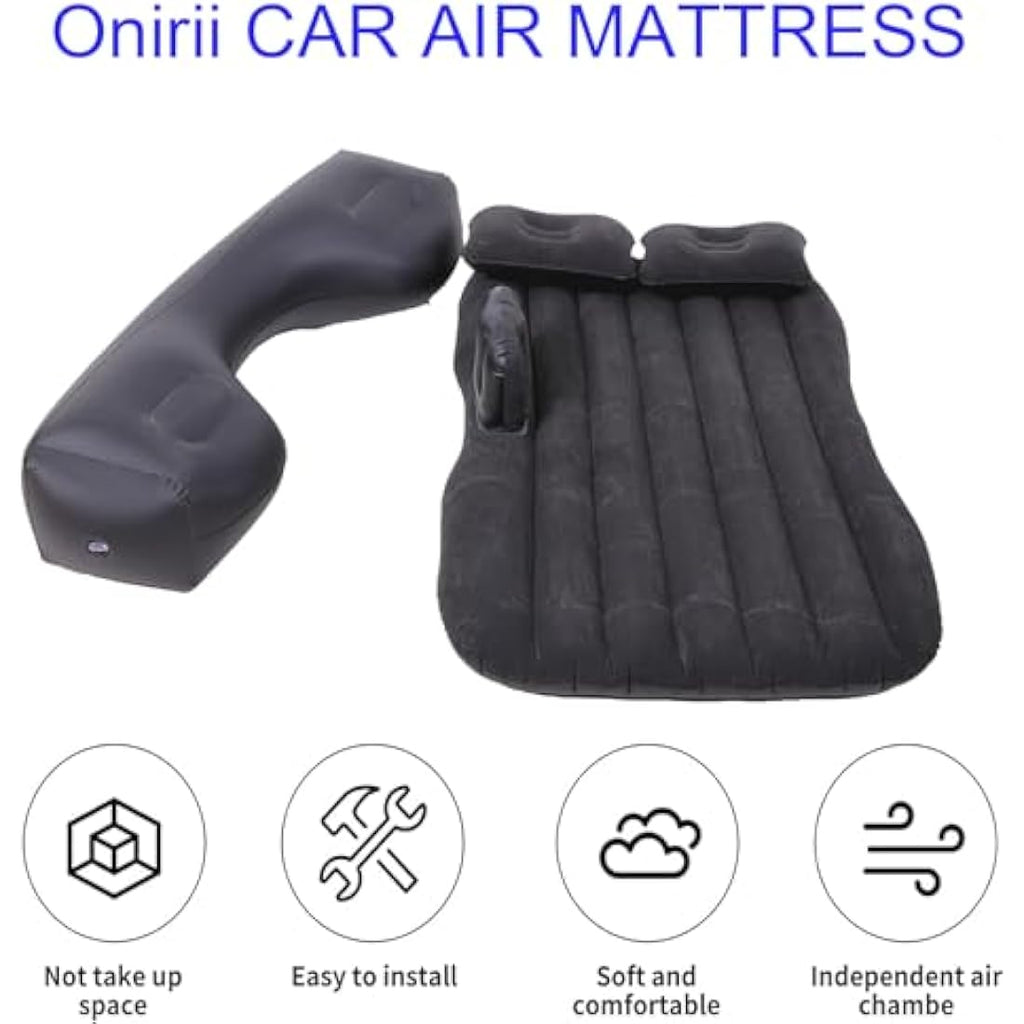 Onirii Inflatable Car Air Mattress – Thickened SUV Camping Bed with Pump